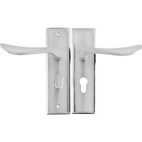 Serrure de sécurité intérieure en alliage d'aluminium, poignée de porte de chambre/toilettes durable (1/5)