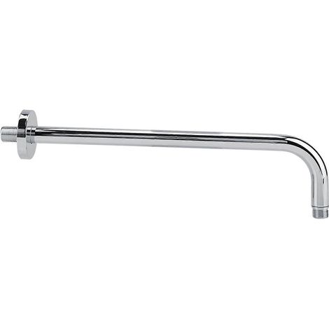 Ensemble de brides de rechange pour bras de douche extra long en acier inoxydable, finition chromée, fixation murale.