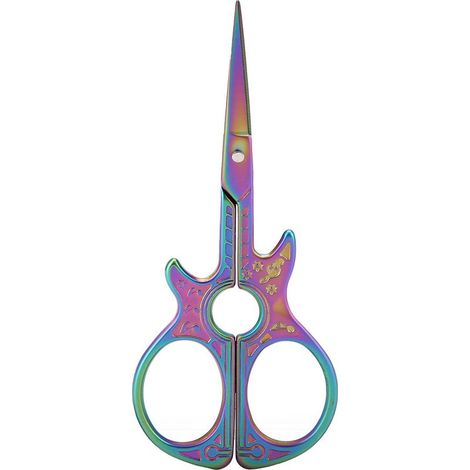 Paar Vintage-Stickscheren in Gitarrenform, künstlerische Dekoration zum Nähen, Werkstatt, mehrfarbig (1/5)