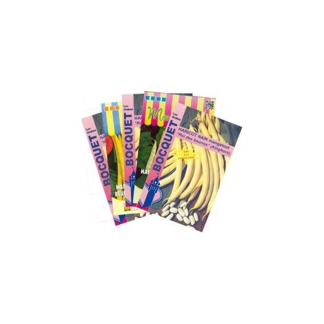 Lot de Haricot Nain Beurre (5 sachets de graines à semer) - 430g