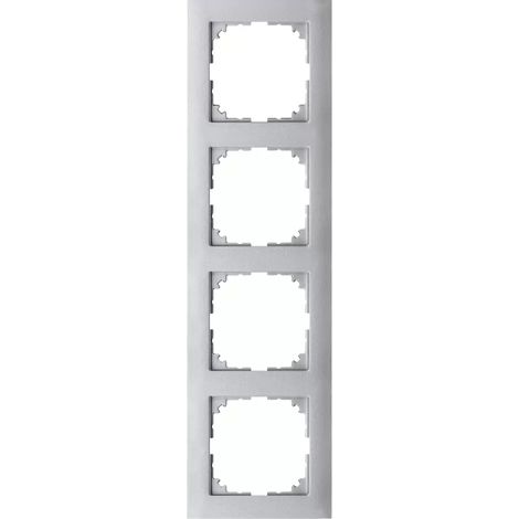 Merten Abdeckrahmen 4fach Serie M-Pure, aluminium, MEG4040-3660 Merten (1/2)