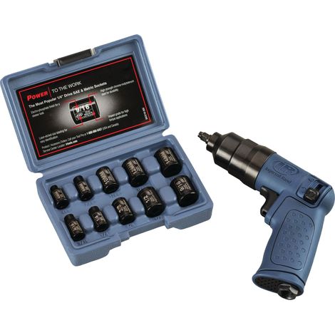 Set di cricchetti ad aria compressa Ingersoll Rand 2101KA, 1/4 di pollice + set di chiavi a bussola