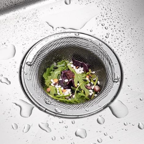 1 Filtre evier Cuisine, Grille evier passoire Cuisine avec poignée de, Acier Inoxydable bonde evier Cuisine, Protection Contre Le Blocage (1/4)