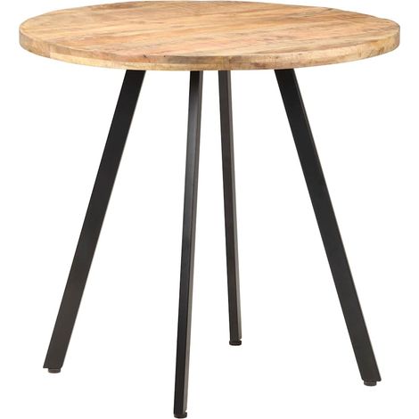 Maison Exclusive - Tavolo da Pranzo 80 cm in Legno di Mango Grezzo (1/5)