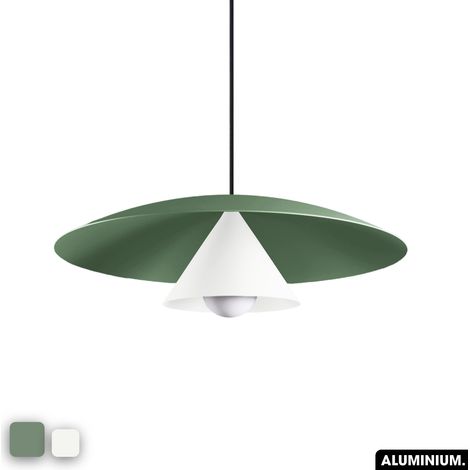 Lampe de suspension - OLEMI VERT - BLANC (1/3)