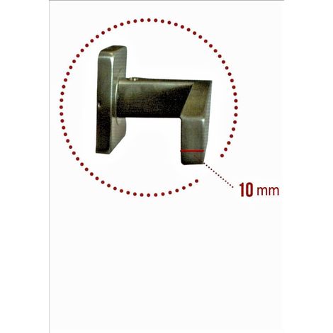 Manilla de Puerta COLETTE Cuadrada de 20 x 10 con Rosetas de Acero inoxidable 304, Finamente Satinada. Sección de la manivela: 2  Sin rosetas de función (1/2)