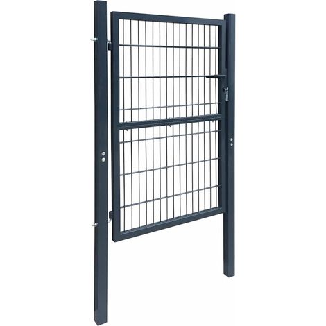 vidaXL Cancello per Recinzione 2D (Singolo) Grigio Antracite