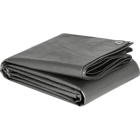 Bâche de Protection en PE étanche pour couvrir bois/bâtiment/camion 180g/m² 3x5m gris