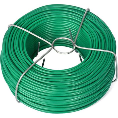 Fil de jardin, diamètre : 2 mm, 50 m, en Plastique, vert, gainé, pour fleurs, plantes, bricolage, enroulé (1/3)