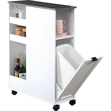 Küchenwagen mit Abfalleimer, weiß, KESPER (1/3)