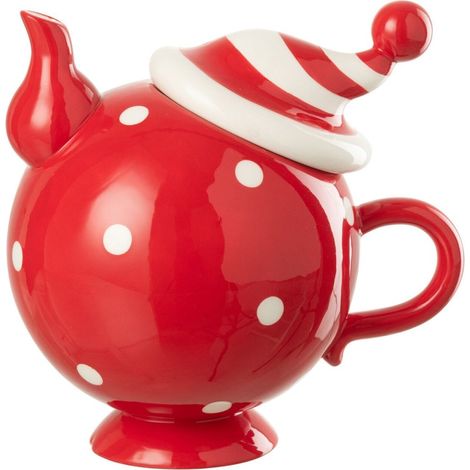 Teiera Cappello Dolomite Rosso/Bianco 19.5 cm Peraga Christmas