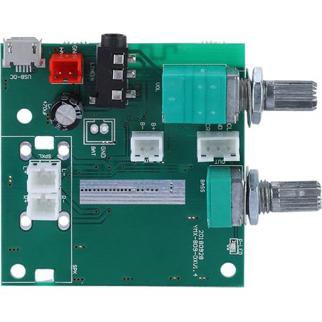 Amplificateur Stéréo Bluetooth 5.0 20W, Module Audio 2.1 Canaux avec Alimentation 5V