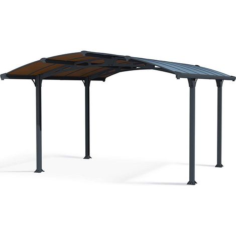 Arcadia Carport 4300 - Polycarbonate - L435 x W359 x H242 cm - Grey
