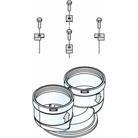 Cosmogas Kit Scarico Fumi Sdoppiato 80-80 PP 62617226
