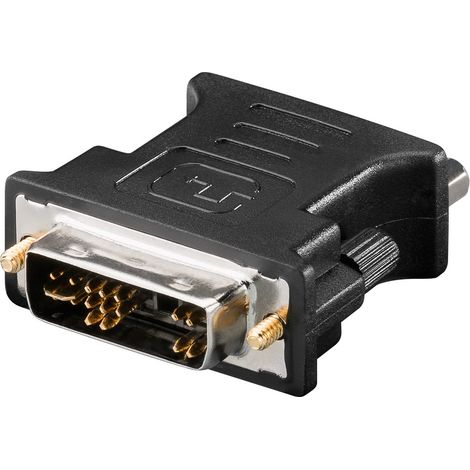 Goobay 69971 cambiador de género para cable DVI VGA Negro (1/2)
