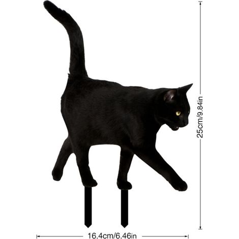 Simulazione di gatto nero, decorazione nera per interni, statua per esterni, decorazione per esterni, fattoria, decorazione per interni, prato, statua di animale, gatto, decorazione da giardino, decor (1/4)