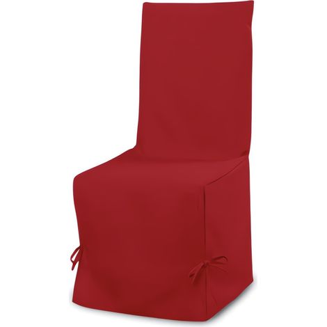 Housse de chaise en coton PANAMA rouge (1/2)