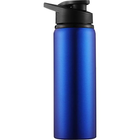 Bouteille Sportive En Acier Inoxydable - 700 Ml - Pour Vélo Voyage Extérieur - Sans Isolation - Capuchon À Pression Simple - Bleue (1/2)