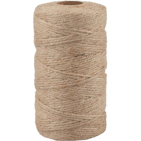 1 Rouleau Corde Jute 100M, Diamètre 1.5mm, Ficelle Naturel Pour Jardinage, Bricolage, Emballage Cadeau