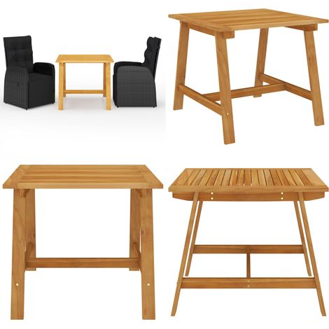 Ensemble à manger de jardin 3 pcs Noir - Table De Jardin - Salon De Jardin - Mobilier De Jardin - Set De Table - Meubles De Jardin - Home & Living (1/5)