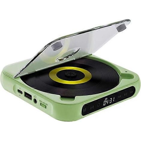 Lecteur CD portable avec haut-parleur Bluetooth, écran LED, lecteur stéréo, lecteur CD mural - parfait. (1/5)