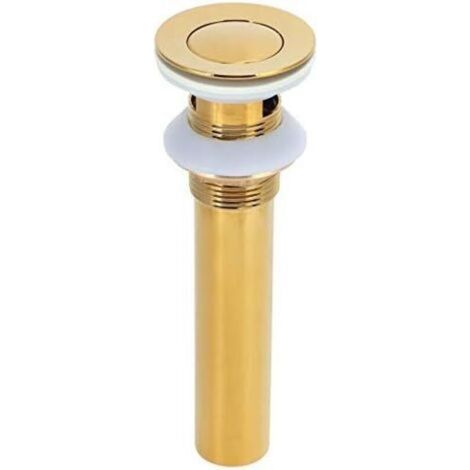 （19×6×3.1）Bouchon De Vidange D'¨vier en Or Bross¨. CR¨Pine De Vidange D'¨vier Pop Up. CR¨Pine De Vidange De Mitigeur De Salle De Bain pour Salle De Bain. Lavabo. Etc. (1/4)