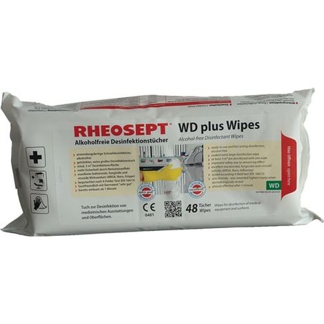 RHEOSEPT  Toallitas  desinfectantes  RHEOSEPT  L300xB270aprox.mm  KT=6x48  toallitas  -  069008-01 (1/2)