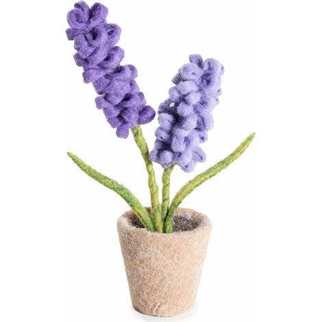 Vasetti decorativi di lavanda in feltro con steli modellabili, set da 8 pezzi, Ø 6 cm x 22 H