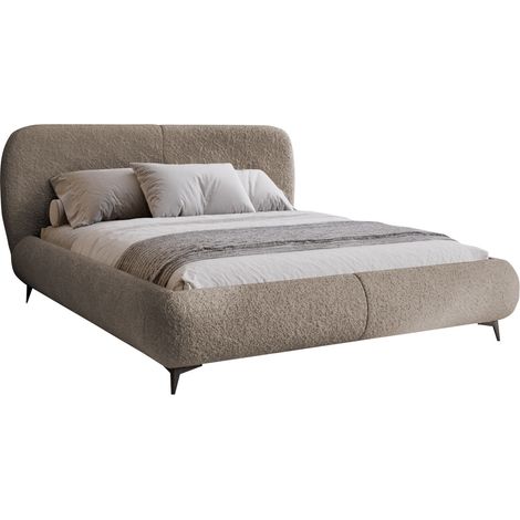 Lit Clovis 119, Coral 50, Double, 180x200, Tapisserie, Sommier à lattes, 213x225x111cm (1/5)