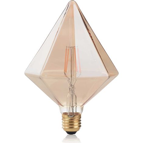 10 Lampadine Led Pyramid E27 4 Watt 2200 K 380 Lm Vintage Ambra
