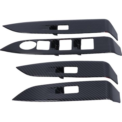 4 Fensterbedienblenden aus Kohlefaser, Fensterverkleidung für Mazda CX-3 (2016–2021), Interieur-Zierleisten-Set, Autozubehör (1/5)