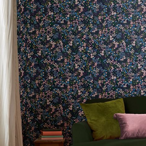 Papier peint intissé Joules Gilmorton Ditsy Garden Greens 1005 x 52cm Bleu (1/5)