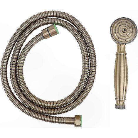 Douche élégante mono-buse finition bronze pour salle de bain, pommeau de pluie mural, solution bain domicile, robinetterie haut de gamme. (1/4)