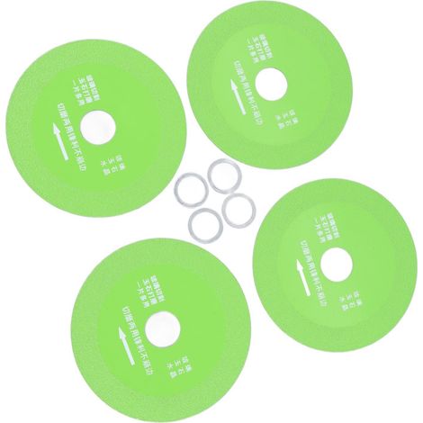 Lot de 4 disques à découper le verre, lame de scie fine pour bouteille de vin en céramique ou en pierre de jade, diamètre 10 cm, vert (1/5)