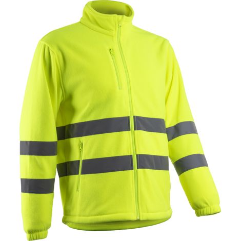 Chaqueta de trabajo de forro polar de alta visibilidad RITTO - Amarillo fluorescente M - 44/46