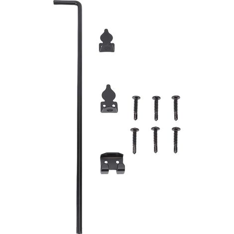 Tige de chute de porte à boulon de canne robuste, verrouillage efficace, matériel en acier résistant aux intempéries pour clôture en bois (1/5)