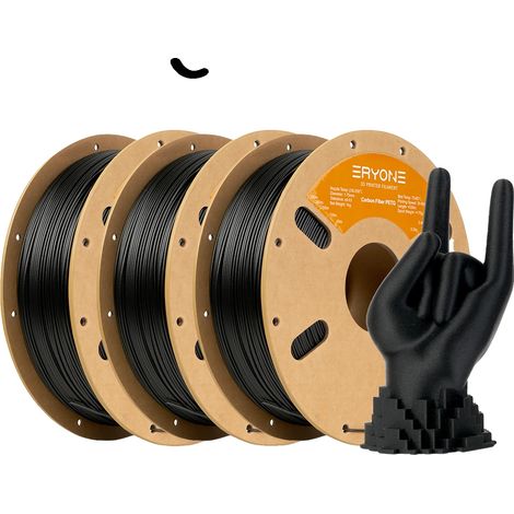 Filamento in fibra di carbonio per stampanti 3D, diametro 1,75 mm, elevata resistenza, nero - 3 kg (1/2)