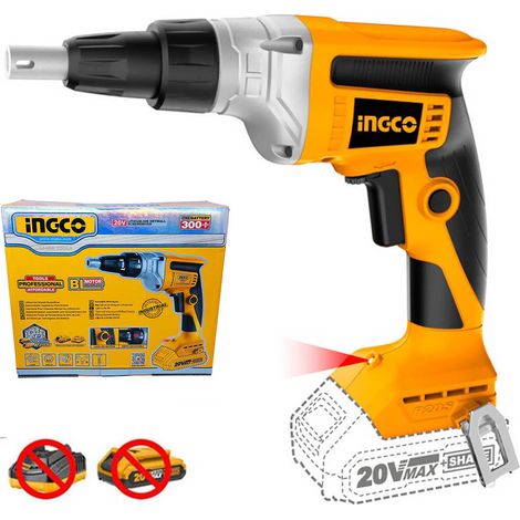 Avvitatore Cartongesso a Batteria 20v INGCO Nudo solo Corpo Macchina CDSLI204200 (1/4)