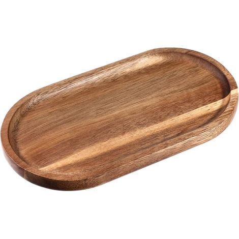 1 Plateau Bois D'acacia, Bords Surélevés, Design Rustique, Pour Cuisine Et Cosmétiques (1/5)