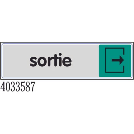 Plaquette de porte sortie plexiglas couleur 170x45mm - NOVAP - 4033587