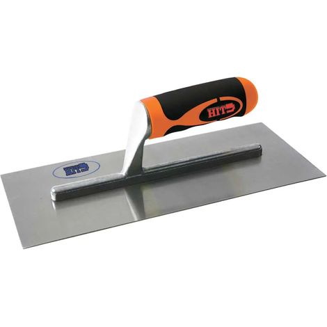 HIT Frattone frattazzo liscio per muratura edilizia acciaio cm10x24 manico gomma