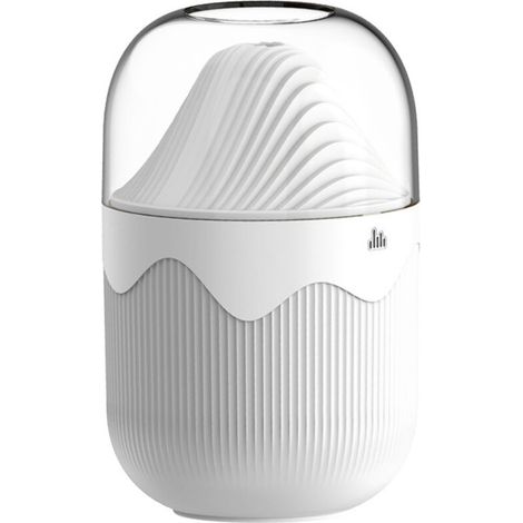 Umidificatore, mini umidificatore da tavolo da 300 ml, protezione contro la mancanza d'acqua e le interruzioni di corrente, funzione di controllo vocale intelligente - Crezuo