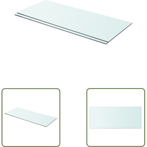 The Living Store Regalböden 2 Stk. Glas Transparent 70x30 cm - Wandregal - Glasregal - Regalboden - Dekorationselement - Wohnaccessoires (1/3)