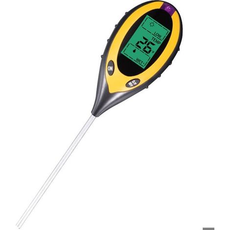 4-in-1-Gerät zur Messung von pH-Wert, Feuchtigkeit, Licht und Temperatur im Boden pH-Tester für den Garten (Batterie nicht enthalten) (1/5)