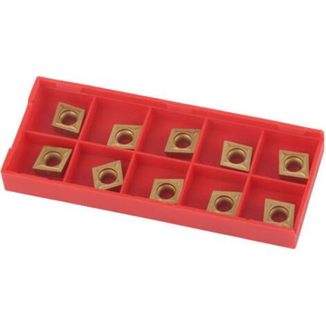 Lot de 10 plaquettes carbure CCMT09T304 – Métal dur pour fraisage et tournage – Angle de coupe 80° – Excellente finition et résistance à l'abrasion - CCMT32