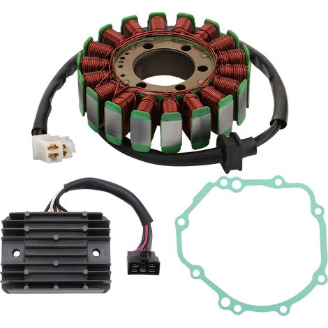Complete 3-piece set for Suzuki GSXR600 and GSX-R750 (2004–2005 models): ignition coil, paper gasket, rectifier. Repair kit for motorcycle charging systems.--DTEKGAZ