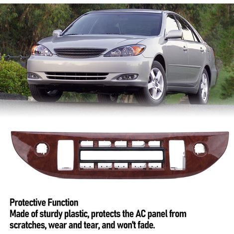 Cubierta del panel del aire acondicionado - Camry XV30 2001-2006 - Protector de plástico color caoba (1/5)