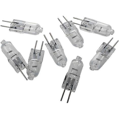 Ampoule halogène 12 V 20 W blanc chaud, culot bipolaire, lot de 8 (1/4)