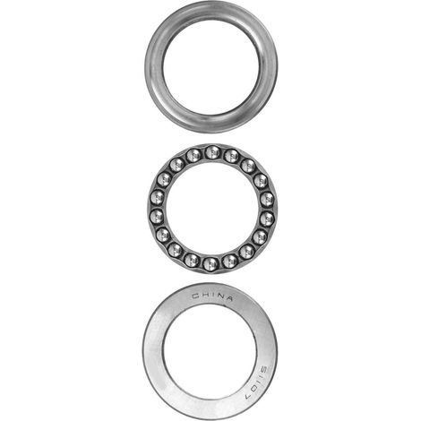 Axialkugellager 51107, 5 Stück, Stahl, axiale Belastung, ultraleichte Ausführung, Industriezubehör (1/5)