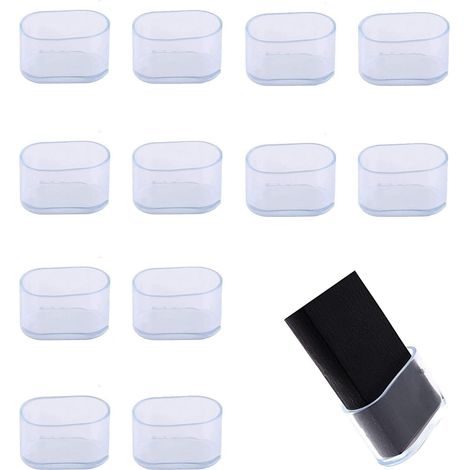 12 pièces Anti-ayues-Tampon Chaise Potection, Potection Pied de Chaise, Pieds Potecteu Caoutchouc Chaise, pou Toutes Sotes de Pieds de Meubles, Pieds de Meubles en métal